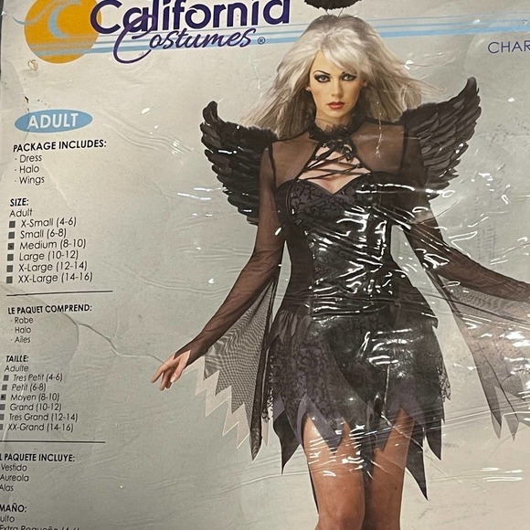 New California Costumes Women's Black Sexy Fallen Angel Costume - Picture 4 of 10